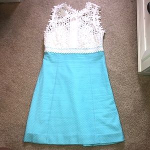 Blue and White Lace Lily Pulitzer Dress